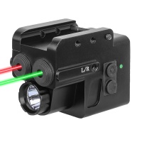 Spina Two-Color Laser Night Light 500 Lumens Shockproof Flashlight Red/Green Laser Sight Suction Rec