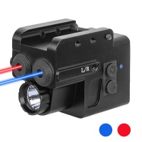 SPINA 500 Lumen Dual Color Laser Flashlight Red/Blue Laser Suction Rechargeable Battery Pistol Light